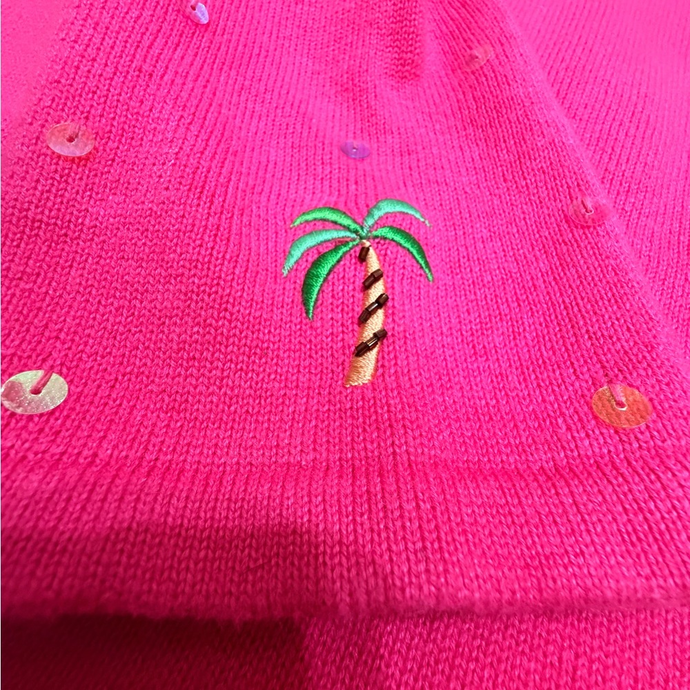 Berek vintage Pink and Green monkey Knit cardigan - Picture 7 of 10